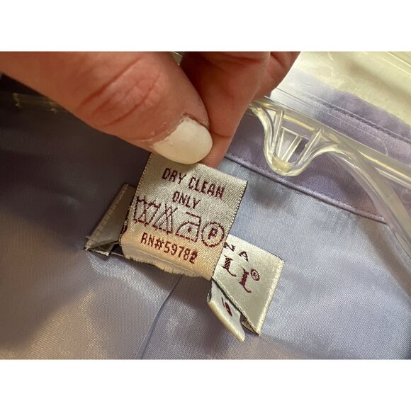 Adrianna Papell Lavender Silk Blouse & Floral Pants Set Size 16 - Picture 5 of 13